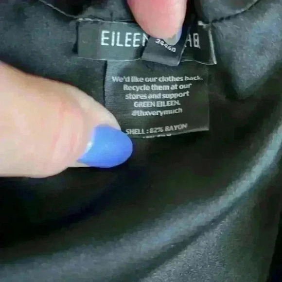 Eileen Fisher black velvet and silk infinity scarf - Picture 4 of 10